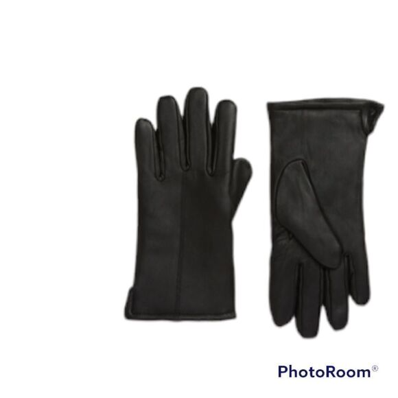 Nordstrom Brand Woman’s black leather gloves NWT. Medium - Picture 1 of 2